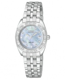 Powered by the sun, this Eco-Drive watch by Citizen is both practical and pretty. Powered by the sun, this Eco-Drive watch by Citizen is both practical and pretty.