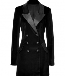 A glamorous polish to chic evening looks, Rachel Zoes velvet tuxedo coat lends a sharply tailored finished to your after-dark ensembles - Satin peaked lapel, long sleeves, satin buttoned double-breasted front, flap pockets - Form-fitting, tailored fit - Wear with short cocktail dresses, statement jewelry and heels A glamorous polish to chic evening looks, Rachel Zoes velvet tuxedo coat lends a sharply tailored finished to your after-dark ensembles - Satin peaked lapel, long sleeves, satin buttoned double-breasted front, flap pockets - Form-fitting, tailored fit - Wear with short cocktail dresses, statement jewelry and heels