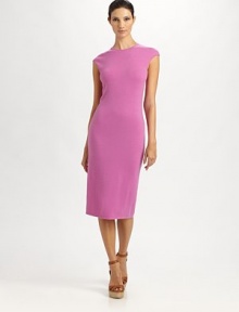 Ultra-soft Italian cashmere, in a flattering, body-conscious silhouette.Jewel necklineCap sleevesBack cutout with buckle closureAbout 27 from natural waistCashmereDry cleanImported of Italian fabricModel shown is 5'9 (175cm) wearing US size Small. Ultra-soft Italian cashmere, in a flattering, body-conscious silhouette.Jewel necklineCap sleevesBack cutout with buckle closureAbout 27 from natural waistCashmereDry cleanImported of Italian fabricModel shown is 5'9 (175cm) wearing US size Small.