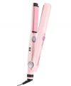 Get silky straight hair as you do your part to flatten the threat of breast cancer. This vibrant pink flat iron features 1 ceramic plates that heat up in just 30 seconds to help give you the style you desire. Two-year warranty. Model CS3B.