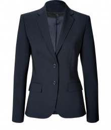 With its sharply tailored fit and timeless classic styling, Hugos dark blue blazer is an all-season essential - Notched lapel, long sleeves, two button closures, front flap pockets - Tailored fit - Pair with a crisp white shirt and jeans, or dress up for work with a pencil skirt and peep-toes With its sharply tailored fit and timeless classic styling, Hugos dark blue blazer is an all-season essential - Notched lapel, long sleeves, two button closures, front flap pockets - Tailored fit - Pair with a crisp white shirt and jeans, or dress up for work with a pencil skirt and peep-toes