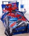 Woosh! Complement your Spiderman comforter set with this sheet set, featuring an allover Spiderman pattern that will make your kids feel like real life superheros.