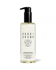 Luxury meets simplicity-Bobbi's new Soothing Cleansing Oil is a quick yet luxurious way to cleanse skin. Made with soothing jasmine flower extract (sourced directly from France), moisturizing kukui nut oil, and a blend of Italian olive, organic sunflower and jojoba oils to dissolve surface impurities and makeup without leaving skin feeling tight or dry. Can be used in the morning to wake up and refresh skin, and at night as a soothing end to a long day. Suggested use: Pump cleansing oil into dry hands and smooth over dry face. Splash warm water onto skin and massage to help dissolve surface impurities and makeup. Rinse skin clean with warm water. To thoroughly remove long-wearing makeup, repeat this process. Luxury meets simplicity-Bobbi's new Soothing Cleansing Oil is a quick yet luxurious way to cleanse skin. Made with soothing jasmine flower extract (sourced directly from France), moisturizing kukui nut oil, and a blend of Italian olive, organic sunflower and jojoba oils to dissolve surface impurities and makeup without leaving skin feeling tight or dry. Can be used in the morning to wake up and refresh skin, and at night as a soothing end to a long day. Suggested use: Pump cleansing oil into dry hands and smooth over dry face. Splash warm water onto skin and massage to help dissolve surface impurities and makeup. Rinse skin clean with warm water. To thoroughly remove long-wearing makeup, repeat this process.