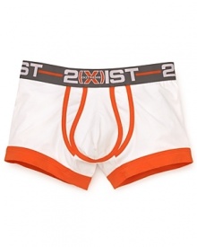 Outfitted with bright contrast trim and a logo waistband, these trunks make a fine choice for layer number one. Outfitted with bright contrast trim and a logo waistband, these trunks make a fine choice for layer number one.