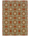 Plant something fresh on your patio. This Sphinx area rug adds irresistible style to any indoor or outdoor gathering space, featuring a vibrant floral motif constructed from soft and durable polypropylene that's tough, weather-resistant and easy to clean.