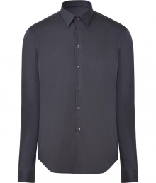 Anchor your wardrobe with classically stylish staples like this slate grey Costume National cotton blend dress shirt - Slim, straight cut, with a touch of stretch for extra comfort - Button down style, with Kent collar and long sleeves - Rounded hem hangs slightly longer in the back - Seamlessly transitions from day to evening - Pair with suit trousers, chinos or denim Anchor your wardrobe with classically stylish staples like this slate grey Costume National cotton blend dress shirt - Slim, straight cut, with a touch of stretch for extra comfort - Button down style, with Kent collar and long sleeves - Rounded hem hangs slightly longer in the back - Seamlessly transitions from day to evening - Pair with suit trousers, chinos or denim