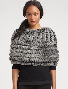 Creating an instantly elegant look, a dyed rabbit fur design offering chic coziness.Pull-on styleAbout 17 from shoulder to hemDyed rabbit furDry clean by fur specialistImportedFur origin: China Creating an instantly elegant look, a dyed rabbit fur design offering chic coziness.Pull-on styleAbout 17 from shoulder to hemDyed rabbit furDry clean by fur specialistImportedFur origin: China