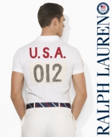 Celebrate the spirit of the 2012 Olympic Games with an iconic rugby shirt in breathable cotton mesh, finished with bold country details and Ralph Lauren's signature Big Pony. Celebrate the spirit of the 2012 Olympic Games with an iconic rugby shirt in breathable cotton mesh, finished with bold country details and Ralph Lauren's signature Big Pony.