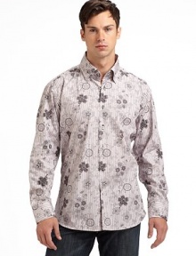 THE LOOKSpirited Euro stylingFun floral, striped and paisley combo printSignature square buttonsDistinctive button-down collarLong sleeves with button cuffsTHE MATERIALCottonCARE & ORIGINMachine washImported