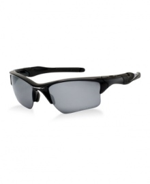 Oakley Half Jacket in polished black is essential gear for world-class athletes, and version 2.0 sculpts performance, protection and comfort with a new dimension of style. This interchangeable lens design lets you adapt your vision to the environment while giving you the premium clarity and protection of High Definition Optics® (HDO®). Oakley HDPolarized lenses in black iridium block performance-killing glare. The sculpturally entwined Unobtainium® earsock update enhances non-slip performance and comfort. Oakley Half Jacket in polished black is essential gear for world-class athletes, and version 2.0 sculpts performance, protection and comfort with a new dimension of style. This interchangeable lens design lets you adapt your vision to the environment while giving you the premium clarity and protection of High Definition Optics® (HDO®). Oakley HDPolarized lenses in black iridium block performance-killing glare. The sculpturally entwined Unobtainium® earsock update enhances non-slip performance and comfort.