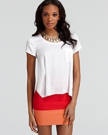 BCBGMAXAZRIA puts a new twist on a basic for a modern look you can rock with emboldened pieces for a standout style. BCBGMAXAZRIA puts a new twist on a basic for a modern look you can rock with emboldened pieces for a standout style.