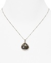 An elegant faceted labradorite pendant necklace from Coralia Leets.