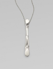 From the Bamboo Collection. An exquisite piece in sleek sterling silver with a nature-inspired design on a link chain. Sterling silverLength, about 16 to 18 adjustablePendant size, about 2¼Lobster clasp closureImported From the Bamboo Collection. An exquisite piece in sleek sterling silver with a nature-inspired design on a link chain. Sterling silverLength, about 16 to 18 adjustablePendant size, about 2¼Lobster clasp closureImported