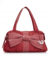 Unwrap the hottest style of the season. This Gift Wrap Satchel from Red by Marc Ecko is decorated with a fun oversized bow at front, and finished with shiny silvertone hardware and a signature charm.