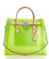 A great vacation tote, the Jelly's vibrant colors, rhodium hardware and frosted finish are as bright as your off-the-clock mood.