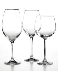 Taste it all. This versatile set of all-purpose, red and white wine glasses ensure you're prepared for whatever guests bring. Featuring dishwasher-safe glass from Martha Stewart Collection. Taste it all. This versatile set of all-purpose, red and white wine glasses ensure you're prepared for whatever guests bring. Featuring dishwasher-safe glass from Martha Stewart Collection.