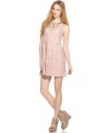 A floral-lace overlay makes this Bar III dress an oh-so sweet pick for a spring fling!