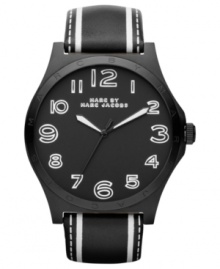 Life in black and white. This casual unisex watch from Marc by Marc Jacobs features printed details for added style. Life in black and white. This casual unisex watch from Marc by Marc Jacobs features printed details for added style.