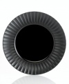 Into the black. Fluted borders commingle with contrasting matte and glossy glazes, giving this distinctive Dynasty Black Twilight platter from Sasaki a decidedly modern allure.