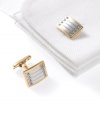 Satisfy even the most stringent sartorial expectations with these square Trump cufflinks.