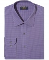 With a jolt of color, this checked dress shirt from Club Room gives extra wattage to your work wardrobe.