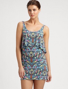 A bold and breathtaking print meets a stretch modal silhouette to create a perfectly feminine, perfectly irresistible dress.ScoopneckSleevelessRuffle, high-low topAllover printBody-conscious skirtAbout 17 from natural waist92% modal/8% spandexHand washImported A bold and breathtaking print meets a stretch modal silhouette to create a perfectly feminine, perfectly irresistible dress.ScoopneckSleevelessRuffle, high-low topAllover printBody-conscious skirtAbout 17 from natural waist92% modal/8% spandexHand washImported