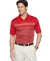 Up you game in an instant. This performance polo from Greg Norman for Tasso Elba will always score.