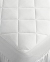 Finally, a mattress pad that stays in place! Featuring a stretch ReliaGrip® skirt and generous hypoallergenic fill, the Best Fit(tm) mattress pad from Sealy® wraps snugly around your mattress for a secure fit. Also boasts plush 8 oz. fill and a 300-thread count cotton top.