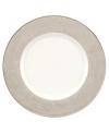 Fresh as a daisy. Fields of free-form blossoms edged in polished platinum embellish the striking white Silver Bouquet accent plates from L by Lenox dinnerware. The dishes have a classic silhouette in bone china that balances the contemporary florals, delivering timeless elegance to every meal and occasion. Qualifies for Rebate