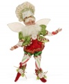 Step into a magical candy land with the Peppermint Dreams fairy from Mark Roberts. Sugary red, white and green accents render this figurine ridiculously festive. Bendable arms and legs mean you can sit or stand him just about anywhere.