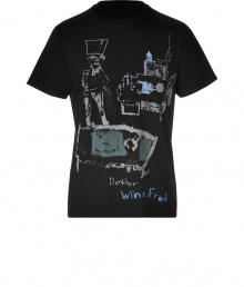 Stylish t-shirt in fine, pure black cotton - Soft yet ultra-durable material - Cool graphic print in grey and blue - Slightly higher, classic crew neck and short sleeves - Relaxed, straight silhouette - A fun, versatile basic ideal for everyday leisure - Wear solo or layer beneath a pullover or blazer and pair with chinos, jeans or Bermudas Stylish t-shirt in fine, pure black cotton - Soft yet ultra-durable material - Cool graphic print in grey and blue - Slightly higher, classic crew neck and short sleeves - Relaxed, straight silhouette - A fun, versatile basic ideal for everyday leisure - Wear solo or layer beneath a pullover or blazer and pair with chinos, jeans or Bermudas