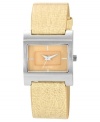 A textured strap in calm tones creates a lovely casual watch from Nine West.