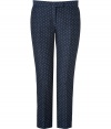 With their cute white dots and sleek tailored cut, Josephs jacquard pants are a sweet choice for dressing up workweek looks - Side and back slit pockets, zip fly, hidden hook closure - Tailored fit, ankle length - Wear with the matching blazer and flats