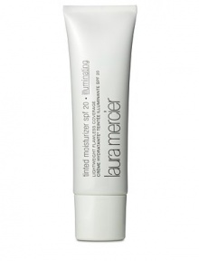 Laura Mercier Illuminating Tinted Moisturizer is a lightweight, sheer buildable foundation formula that delivers a youthful, radiant finish. Protecting skin from the damaging rays of the sun with SPF 20 protection, this skin-friendly formula contains a unique Dewy Complex that is proven to keep the skin moisturized and better equipped to combat external aggressors and irritants. Layer with other foundations for a custom blend and radiant finish. Laura Mercier Illuminating Tinted Moisturizer is a lightweight, sheer buildable foundation formula that delivers a youthful, radiant finish. Protecting skin from the damaging rays of the sun with SPF 20 protection, this skin-friendly formula contains a unique Dewy Complex that is proven to keep the skin moisturized and better equipped to combat external aggressors and irritants. Layer with other foundations for a custom blend and radiant finish.