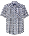 Warm weather calls for cool, classic patterns like this plaid shirt from American Rag.