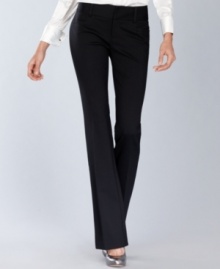 Try a better way to wear bootcut. INC's pants feature a slim fit and a narrower leg opening for a sleek, tailored look.