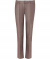 Finish tailored looks on a sleek note with Brunello Cucinellis virgin wool pants, detailed with a chic cropped length perfect for showcasing statement pumps - Side and buttoned back slit pockets, hidden hook closure, belt loops - Slim tailored fit - Team with feminine blouses, sharply cut blazers, and rich neutral accessories