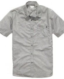 Add that little something extra to your casual look with this shirt from Volcom. Add that little something extra to your casual look with this shirt from Volcom.