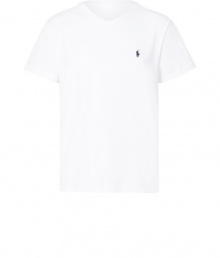 Classic white jersey medium fit t-shirt - Update your wardrobe staples with this comfortable yet stylish t-shirt - Flattering V-neck cut with small Polo logo on chest - Wear with cargo pants, trainers, and a cashmere cardigan for everyday - Try with straight leg jeans, a blazer, and boots Classic white jersey medium fit t-shirt - Update your wardrobe staples with this comfortable yet stylish t-shirt - Flattering V-neck cut with small Polo logo on chest - Wear with cargo pants, trainers, and a cashmere cardigan for everyday - Try with straight leg jeans, a blazer, and boots