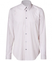 Stylish wicken white sport shirt from Marc by Marc Jacobs - Dress up your day look in this sophisticated cotton button down - Subtle striped shirt with a small spread collar, contrasting buttons, and a slim, modern silhouette - Style with trousers, a blazer, and dress shoes Stylish wicken white sport shirt from Marc by Marc Jacobs - Dress up your day look in this sophisticated cotton button down - Subtle striped shirt with a small spread collar, contrasting buttons, and a slim, modern silhouette - Style with trousers, a blazer, and dress shoes