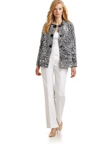 THE LOOKAllover confetti-inspired printPoint collarButton frontLong sleevesTHE FITAbout 26 from shoulder to hemTHE MATERIAL53% cotton/47% viscoseCARE & ORIGINDry cleanImportedModel shown is 5'10½ (179cm) wearing US size 2. THE LOOKAllover confetti-inspired printPoint collarButton frontLong sleevesTHE FITAbout 26 from shoulder to hemTHE MATERIAL53% cotton/47% viscoseCARE & ORIGINDry cleanImportedModel shown is 5'10½ (179cm) wearing US size 2.