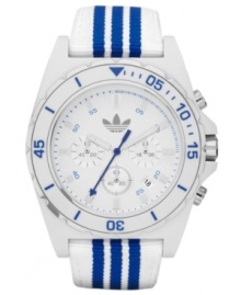 Like your favorite pair of old-school sneakers, this striped adidas watch keeps you in-style. Like your favorite pair of old-school sneakers, this striped adidas watch keeps you in-style.