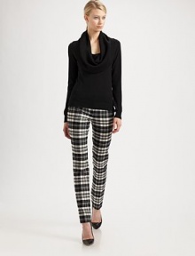 This versatile fine-knit wool pullover is elevated with an artfully draped neckline.Cowl necklineLong sleevesRib-knit cuffs and hemMerino woolDry cleanImported of Italian fabricModel shown is 5'10 (177cm) wearing US size Small. This versatile fine-knit wool pullover is elevated with an artfully draped neckline.Cowl necklineLong sleevesRib-knit cuffs and hemMerino woolDry cleanImported of Italian fabricModel shown is 5'10 (177cm) wearing US size Small.