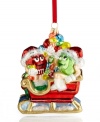 Make the memory of Christmas extra sweet with an M&M'S ornament. Shiny red and green candies greet the season in a festive holiday sleigh from Kurt Adler.