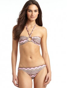 THE LOOKAllover abstract patternSilvertone O-ring hardwareBack tie closureTHE MATERIAL80% nylon/20% spandexFully linedCARE & ORIGINHand washMade in USAPlease note: Bikini bottom sold separately. THE LOOKAllover abstract patternSilvertone O-ring hardwareBack tie closureTHE MATERIAL80% nylon/20% spandexFully linedCARE & ORIGINHand washMade in USAPlease note: Bikini bottom sold separately.