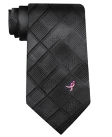 Raise awareness until there's finally a cure for breast cancer. This tonal grid tie from Susan G. Komen is an empowering piece for every man. Raise awareness until there's finally a cure for breast cancer. This tonal grid tie from Susan G. Komen is an empowering piece for every man.
