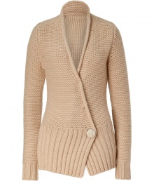Inject a luxe note into your knitwear favorites with Antonia Zanders ultra chic single buttoned cardigan - Shawl collar, wrapped front, button closure, ribbed trim - Fitted - Team with tissue tees and figure-hugging skinny jeans Inject a luxe note into your knitwear favorites with Antonia Zanders ultra chic single buttoned cardigan - Shawl collar, wrapped front, button closure, ribbed trim - Fitted - Team with tissue tees and figure-hugging skinny jeans