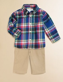 Give your little guy a classic preppy look that's bright from the start Give your little guy a classic preppy look that's bright from the start