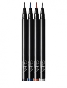 The super-fine precision tip of this new modern liquid liner ensures a flawless even line with just one stroke. Versatile application and precise, high intensity color for up to 24-hour wear. The super-fine precision tip of this new modern liquid liner ensures a flawless even line with just one stroke. Versatile application and precise, high intensity color for up to 24-hour wear.