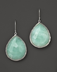 Ippolita Seafoam Wonderland Sterling Silver Large Teardrop Earrings in Chrysoprase